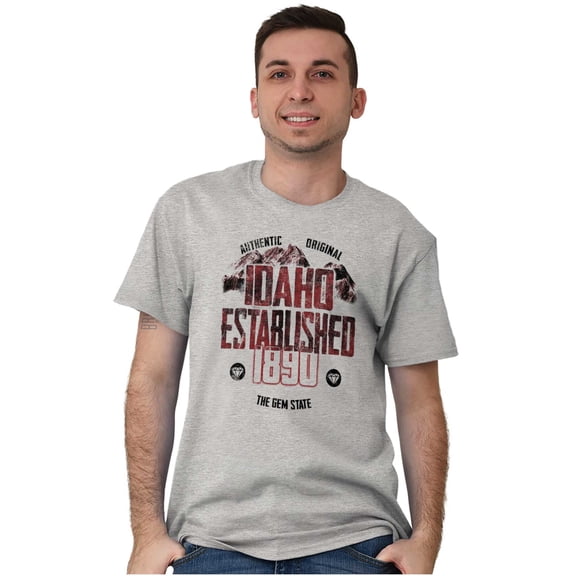 Idaho Mountains Outdoor Adventures Plus Size Crewneck Graphic Tee Shirt Brisco Brands 3X