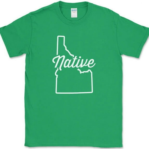 Idaho Native T-Shirt Funny Humor State Pride Location Gift Tee - Green, 3XL