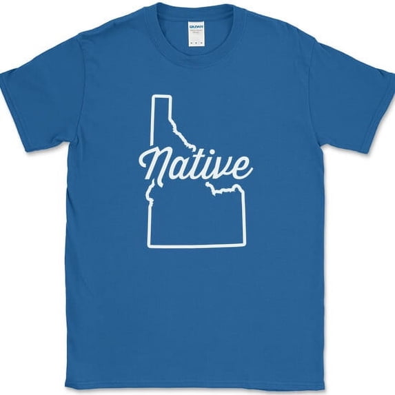 Idaho Native T-Shirt Funny Humor State Pride Location Gift Tee - Royal Blue, 4XL