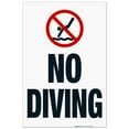 thumbnail image 1 of Idaho No Diving Vertical Sign, Complies With State Of Idaho Pool Safety Code, 24x36 Corrugated Plastic, 1 of 7