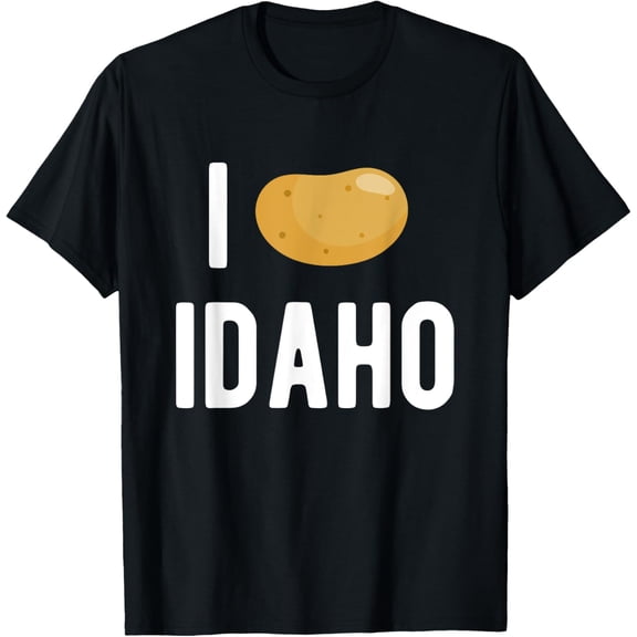 Idaho Potato I Love Vegetable Funny State Of Idaho Potatoes T-ShirtMen's and women's short-sleeved pure cotton shirts