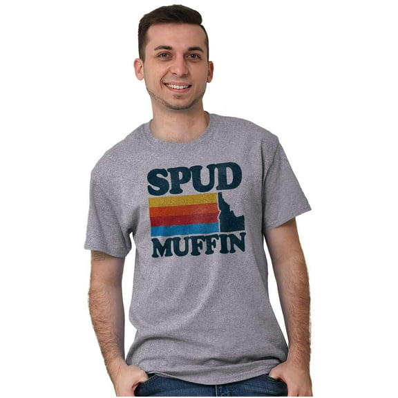 Idaho Potato Land Spud Muffin Funny Men's Graphic T Shirt Tees Brisco Brands L