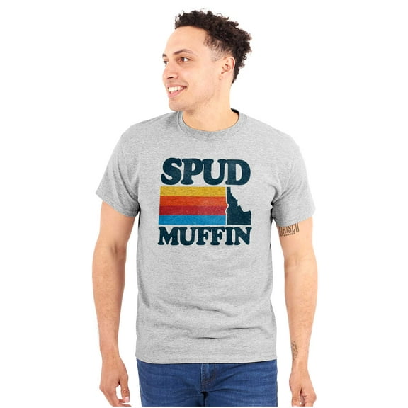 Idaho Potato Land Spud Muffin Funny Plus Size Crewneck Graphic Tee Shirt Brisco Brands 2X