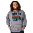 thumbnail image 1 of Idaho Potato Land Spud Muffin Funny Unisex Plus Fleece Graphic Hoodie Brisco Brands 2X, 1 of 5