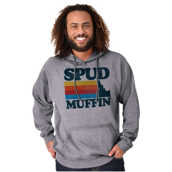 Idaho Potato Land Spud Muffin Funny Unisex Plus Fleece Graphic Hoodie Brisco Brands 2X