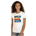 thumbnail image 1 of Idaho Potato Land Spud Muffin Funny Womens Fitted Plus Size Graphic Tee Brisco Brands 2X, 1 of 5