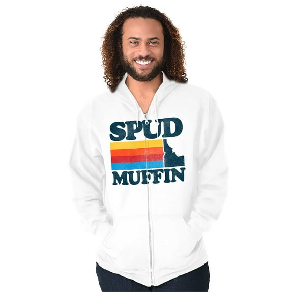 Idaho Potato Land Spud Muffin Funny Zip Up Hoodie Men's Women's Brisco Brands S