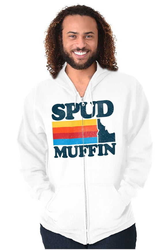 Idaho Potato Land Spud Muffin Funny Zip Up Hoodie Men's Women's Brisco Brands S