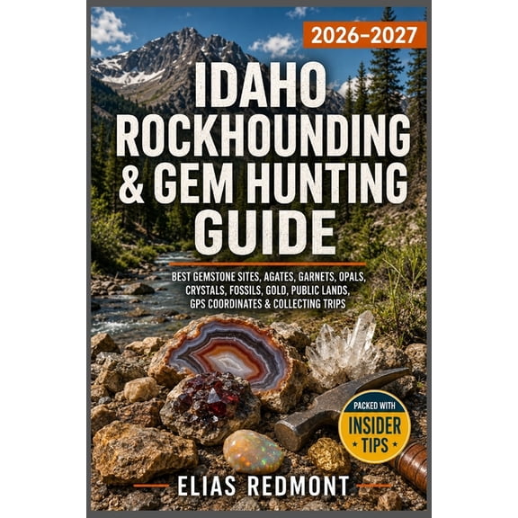 Idaho Rockhounding & Gem Hunting Guide 2026-2027: Best Gemstone Sites, Agates, Garnets, Opals, Crystals, Fossils, Gold, , (Paperback)