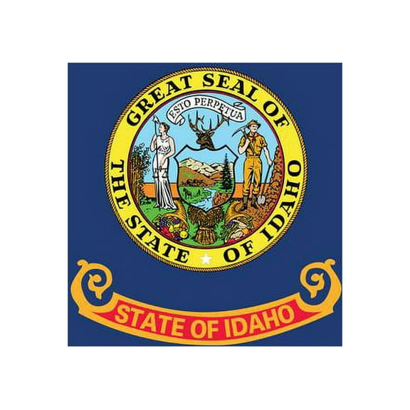 Idaho State Flag License Plate Tag Vanity Novelty Metal | UV Printed Metal | 6-Inches By 12-Inches | Car Truck RV Trailer Wall Shop Man Cave | VLP037