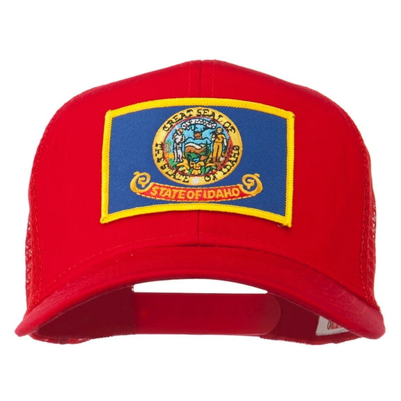 Idaho State Flag Patched Mesh Cap - Red OSFM