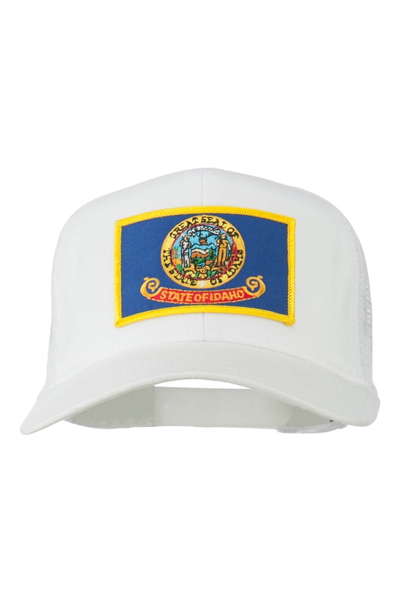 Idaho State Flag Patched Mesh Cap - White OSFM