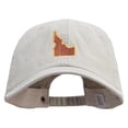 thumbnail image 1 of Idaho State Map Embroidered Big Size Washed Pigment Dyed Cap - Stone XL-3XL, 1 of 5