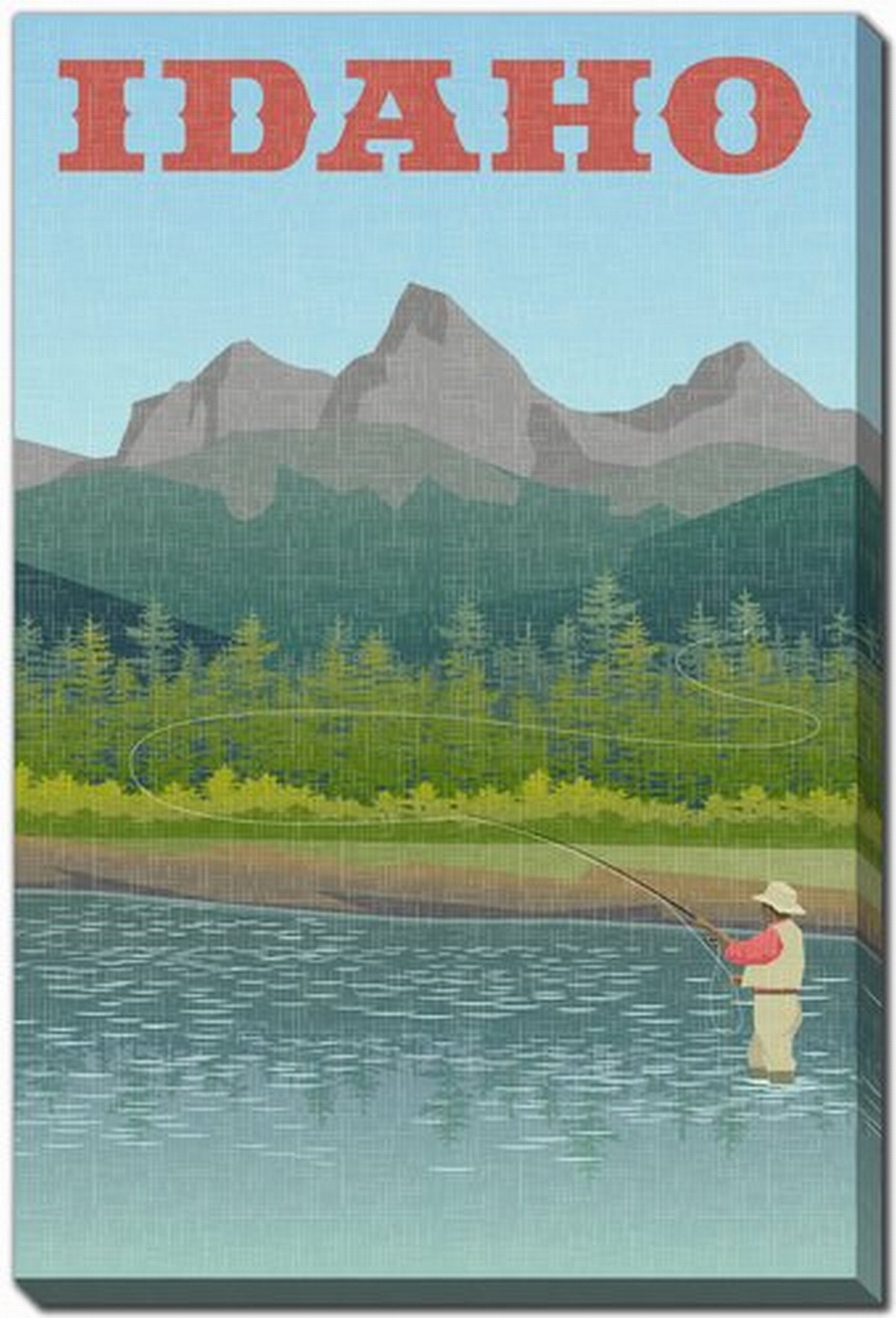 Idaho State Poster, 16" x 20" Print on Canvas Wall Art by Art Source ...