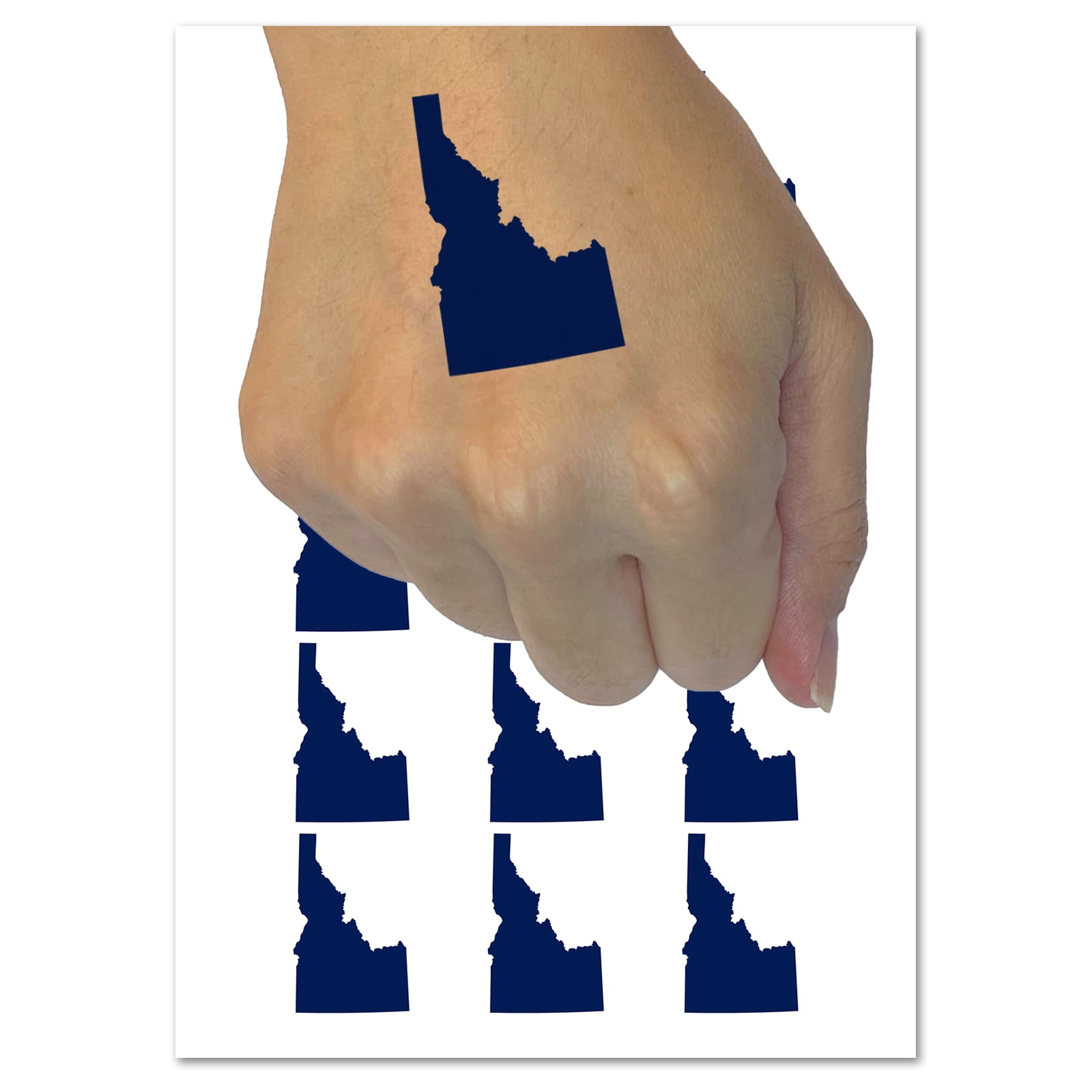 Idaho State Silhouette Water Resistant Temporary Tattoo Set Fake Body Art Collection - 15 2 ...