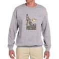 thumbnail image 1 of Idaho State Tourist Map Sweatshirt Men -Image by Shutterstock, Male 5X-Large, 1 of 4