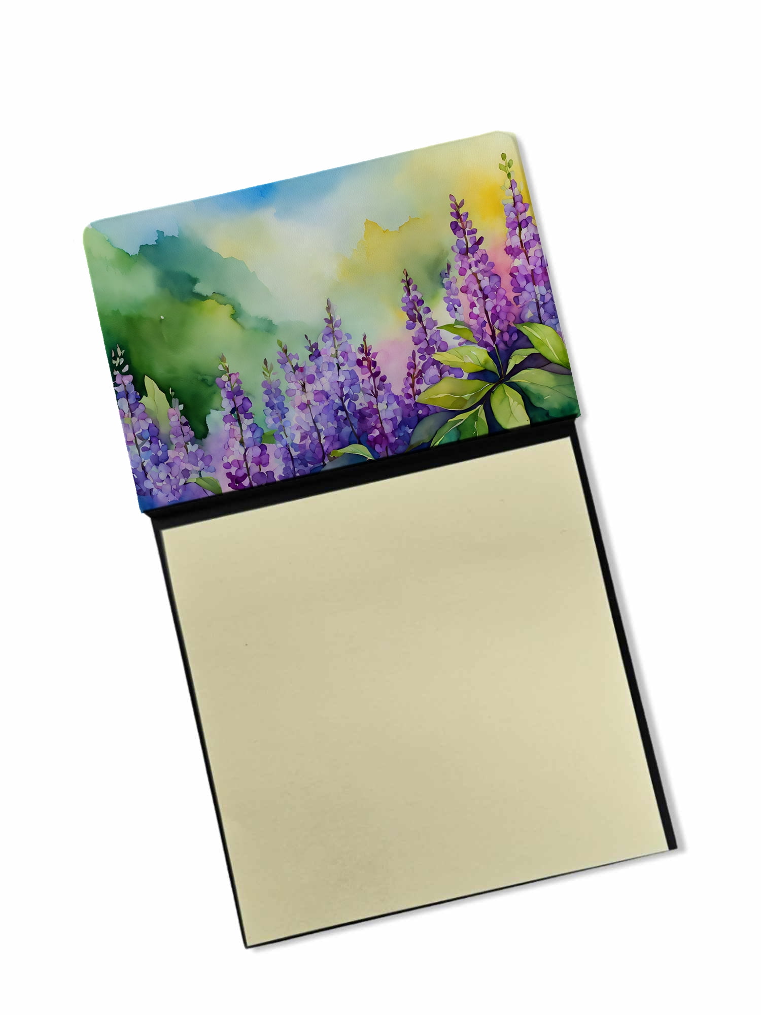 Idaho Syringa in Watercolor Sticky Note Holder 3.25 in x 5.25 in