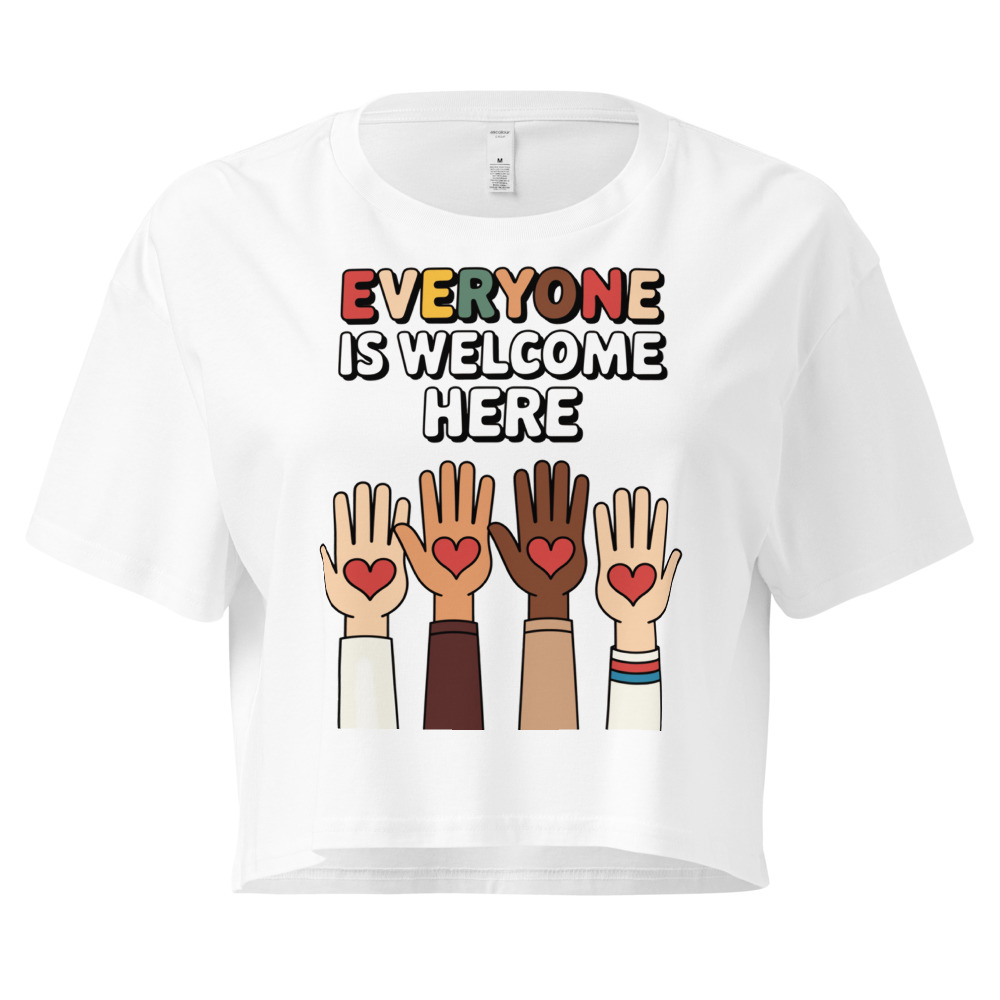 Idaho Teacher Fist Hand Supporter Equality Women’s Crop Top, Everyone ...