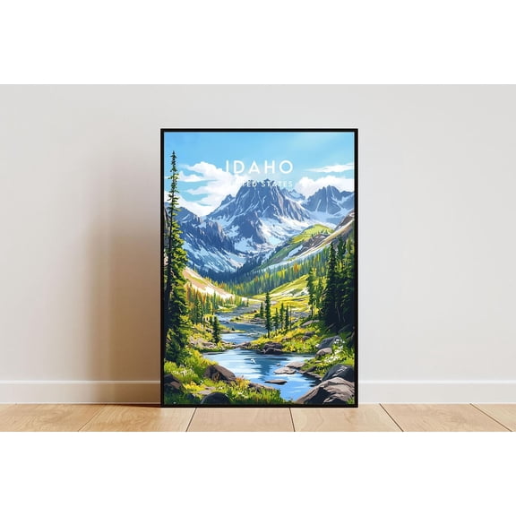 Idaho USA Travel Wall Art Print Unframed Paper Print