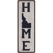 Idaho is My Home Vintage Chic Wall Decor 8x24 Metal Sign 108240025011