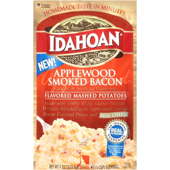 Idahoan Applewood Smoked Bacon Mashed Potatoes 4 oz. (Pack of 16)
