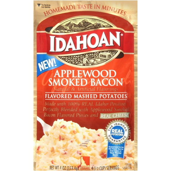 Idahoan Applewood Smoked Bacon Mashed Potatoes 4 oz. (Pack of 2)