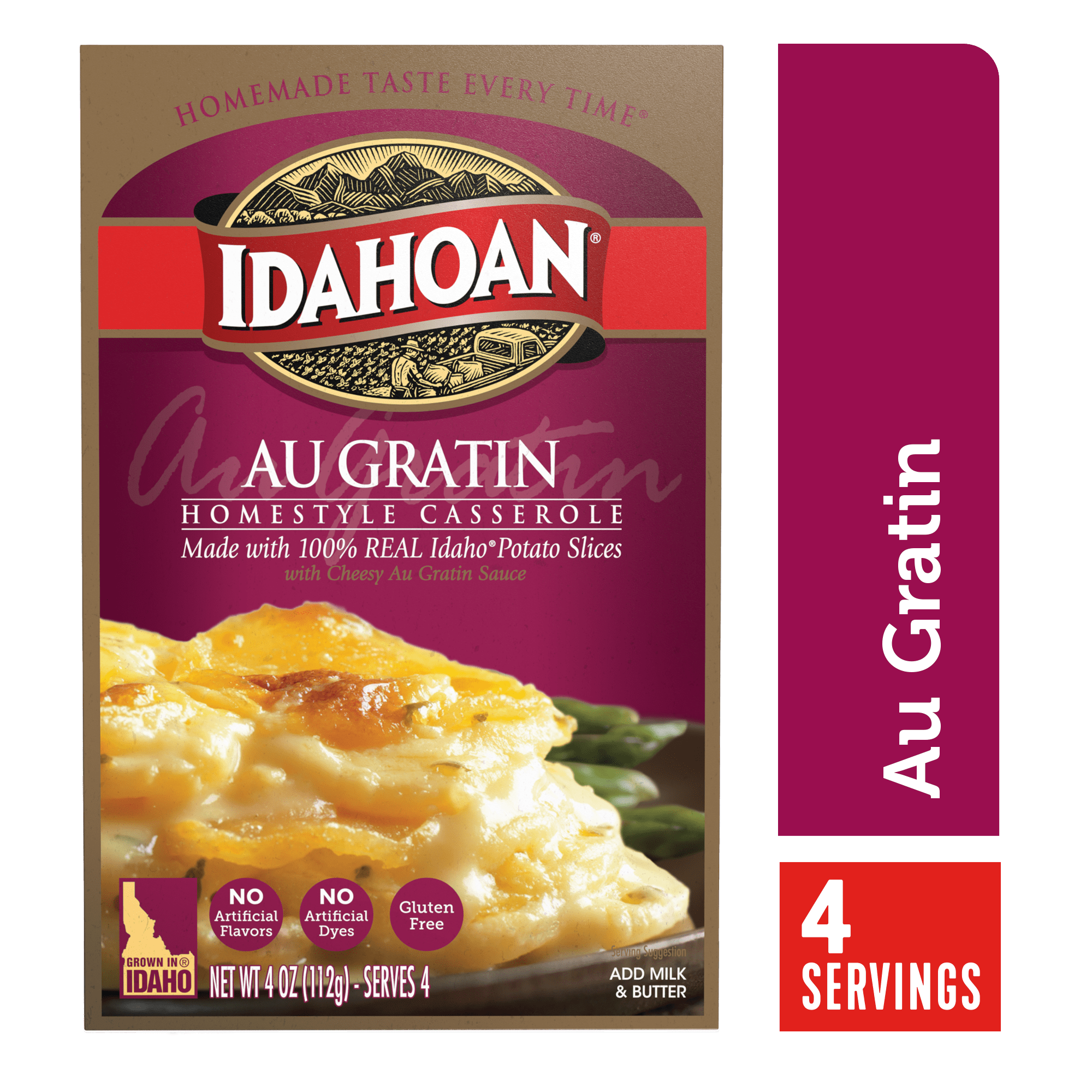 Idahoan Au Gratin Homestyle Casserole, 4 oz (Pack of 12)