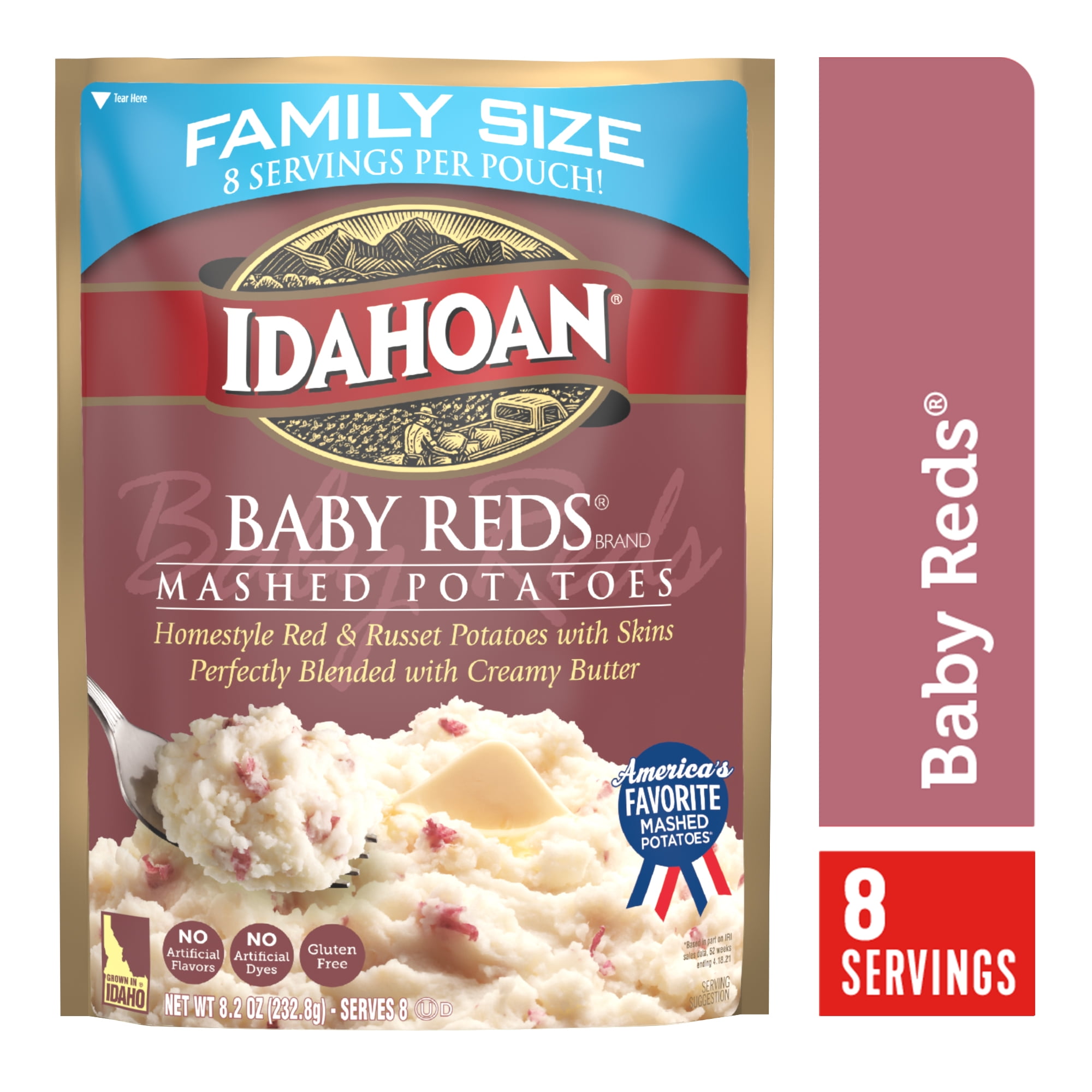 Idahoan® Buttery Homestyle® Mashed Potatoes Family Size, 8 oz (Pack of 8) 