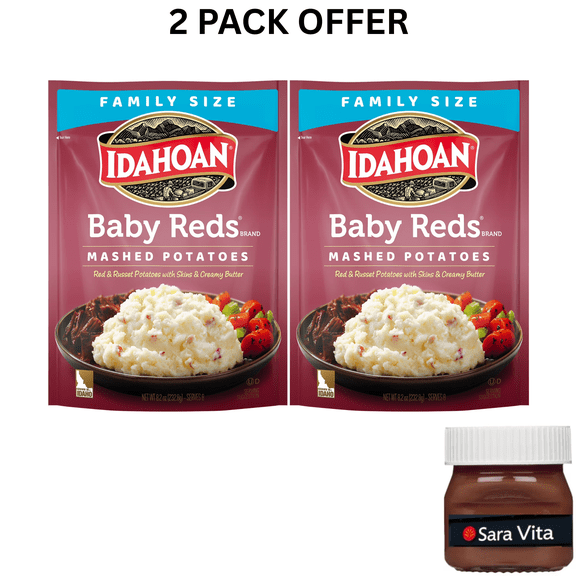 Idahoan Baby Reds Mashed Potatoes Family Size Side Dish, 8.2 oz