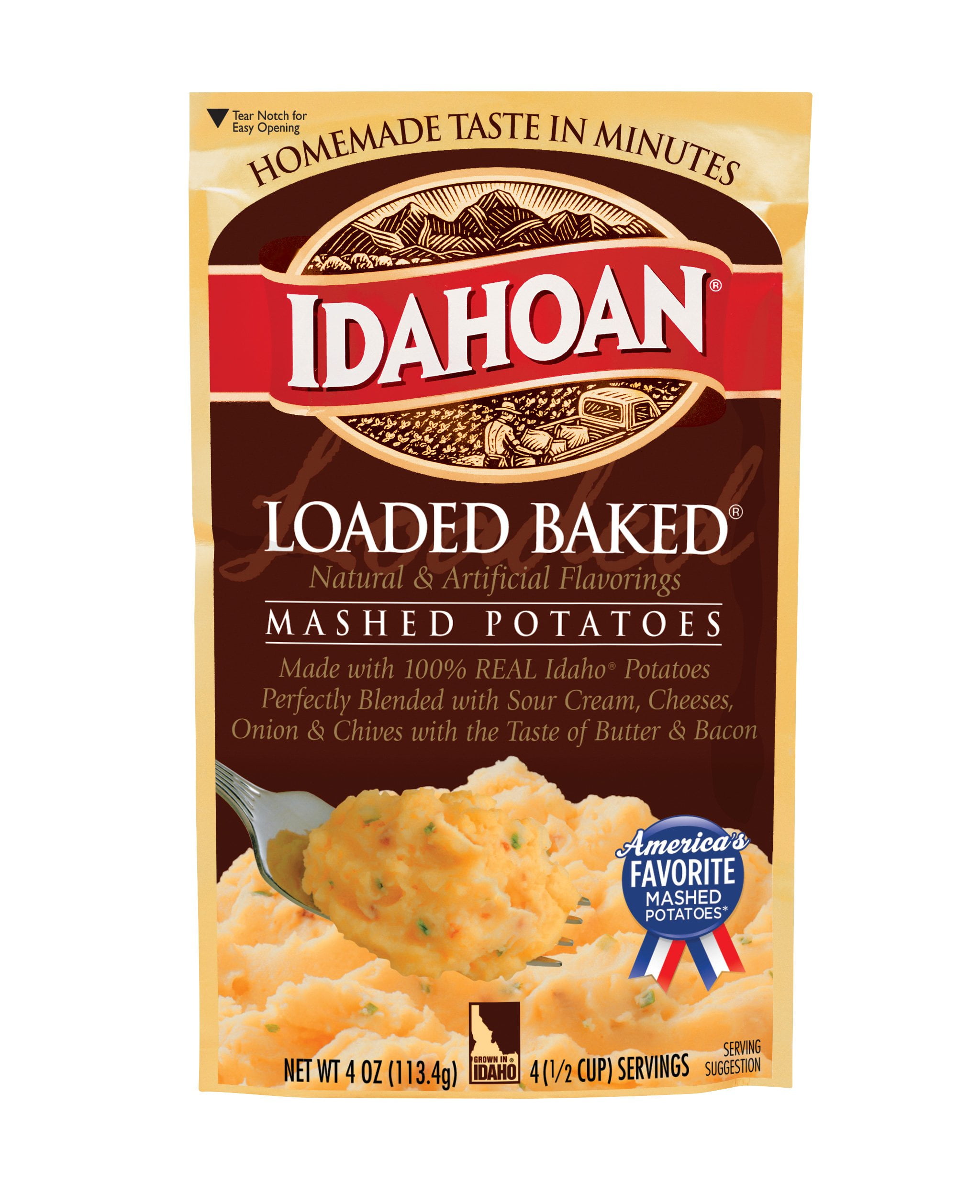 Idahoan Baby Reds® with Roasted Garlic & Parmesan Mashed Potatoes 4.1 oz (Pack of 18)