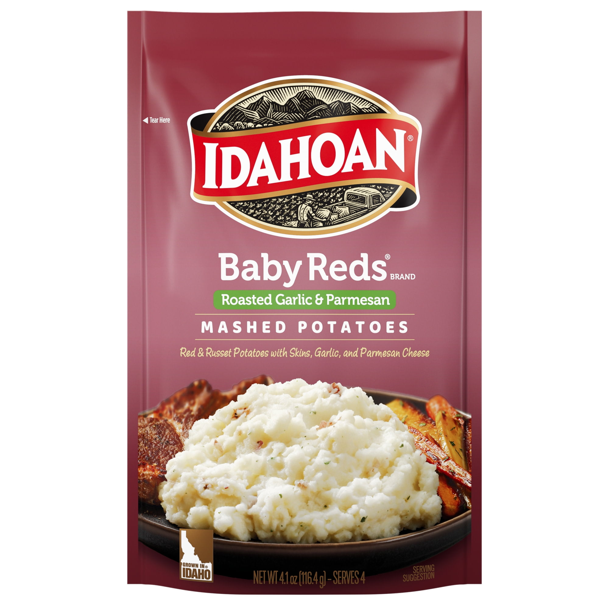 Idahoan Baby Reds® w/Roasted Garlic & Parm Mashed Potatoes , 4.1 oz