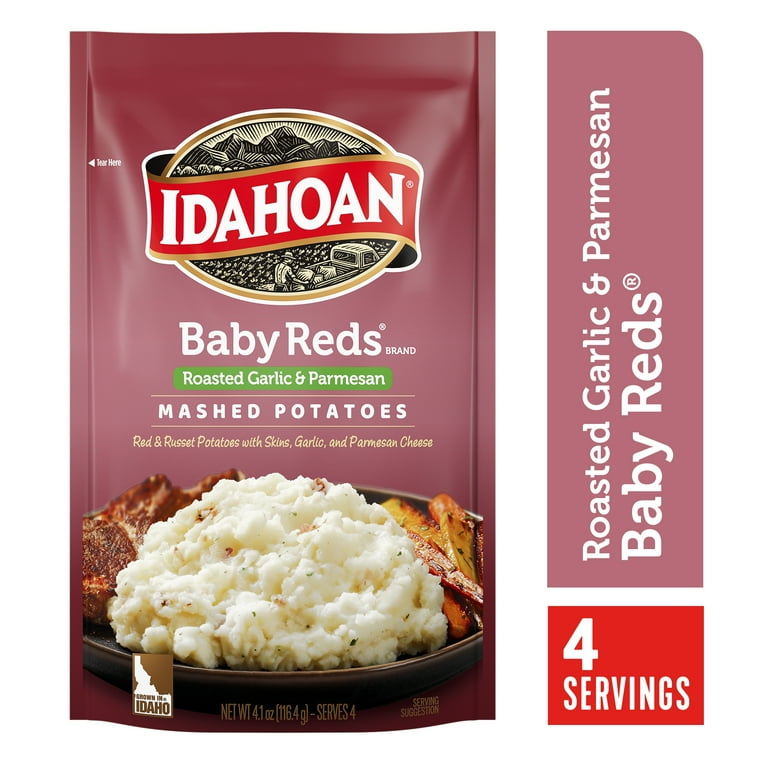 Idahoan Baby Reds w Roasted Garlic Parm Mashed Potatoes 4.1 oz Walmart