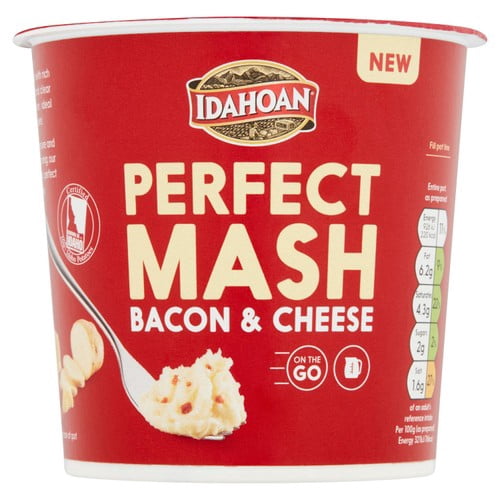 Idahoan Bacon & Cheese Mash Pot 55g, British Import (Pack of 2)