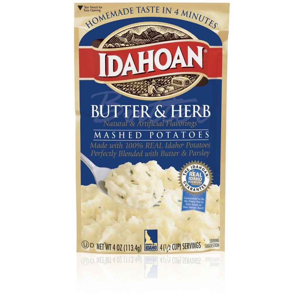 Idahoan Butter & Herb Mashed Potatoes 4 oz. (Pack of 10)