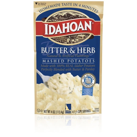 Idahoan Butter & Herb Mashed Potatoes 4 oz. (Pack of 5)