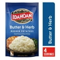 thumbnail image 1 of Idahoan Butter & Herb Mashed Potatoes Side Dish, 4 oz, 1 of 15