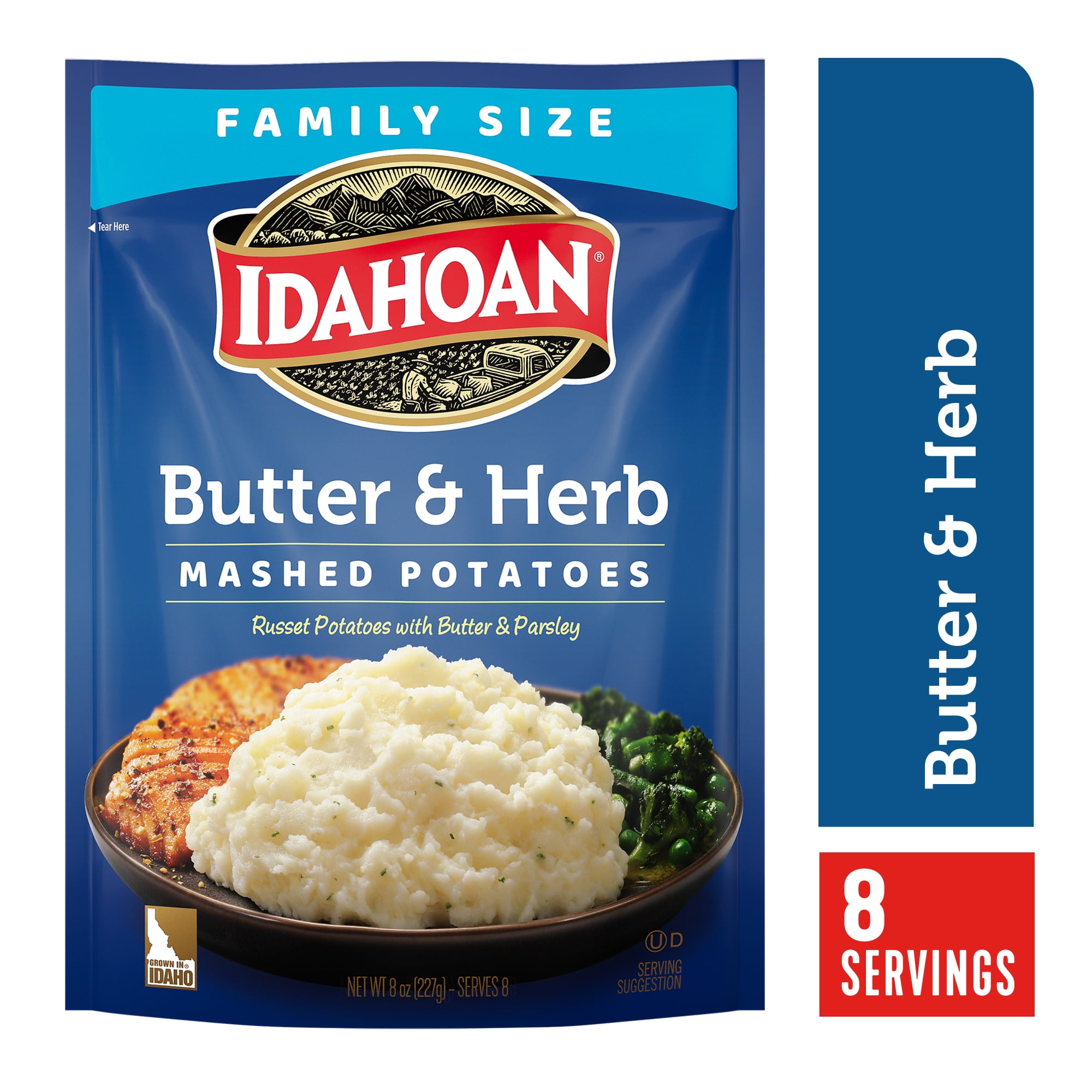Idahoan Butter & Herb Mashed Potatoes Family Size , 8 oz