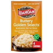 Idahoan Buttery Golden Selects Mashed Potatoes, 4.1 oz Pouch