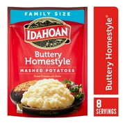 Idahoan Buttery Homestyle Mashed Potatoes Family Size Pantry Food, 8 oz