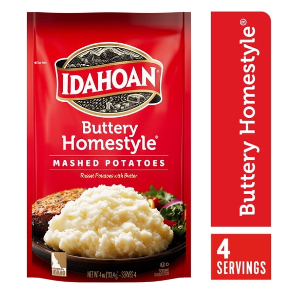 Idahoan Buttery Homestyle Mashed Potatoes , 4 oz, Pack of 3