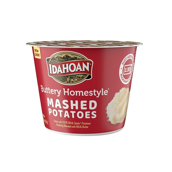 Idahoan Buttery Homestyle Mashed Potatoes Cup, 1.5 oz (Pack of 10)