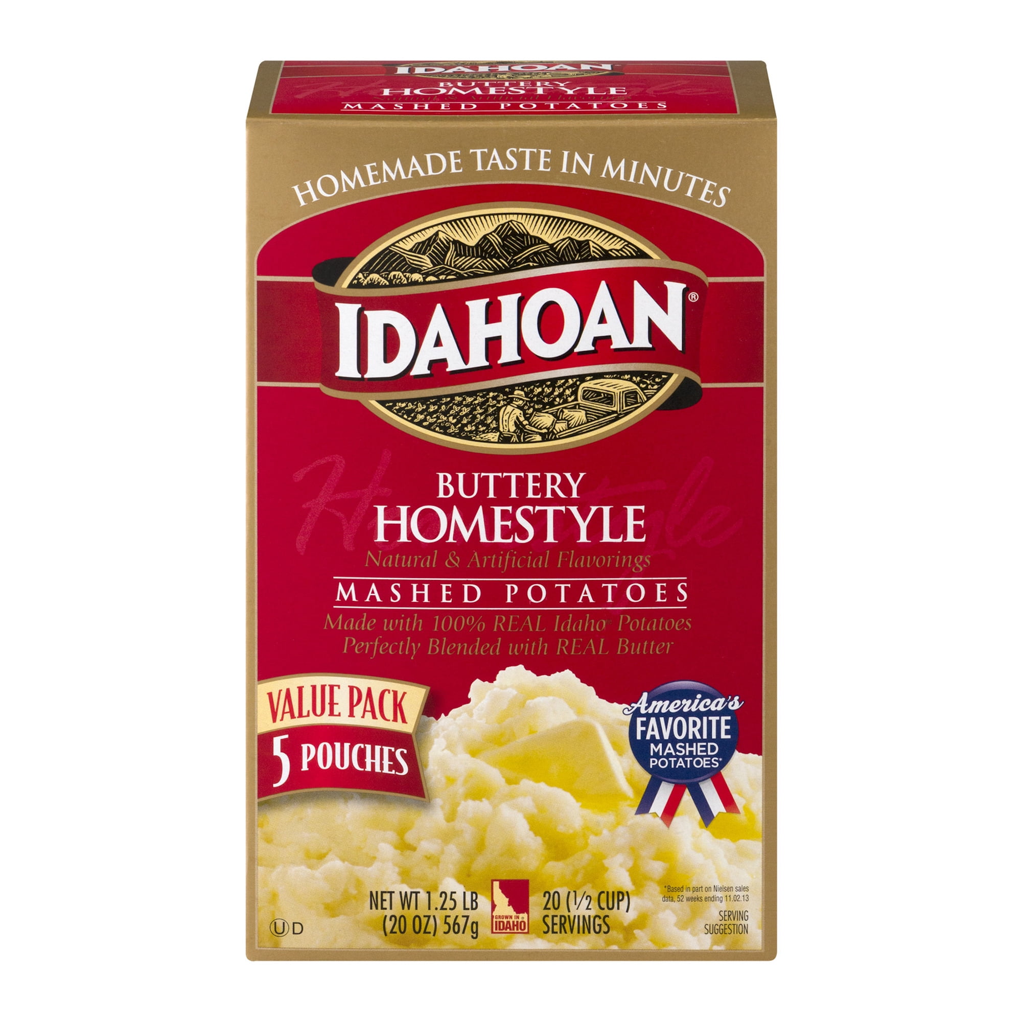 Idahoan® Buttery Homestyle Potatoes 4 oz, 5 Pack Pouches