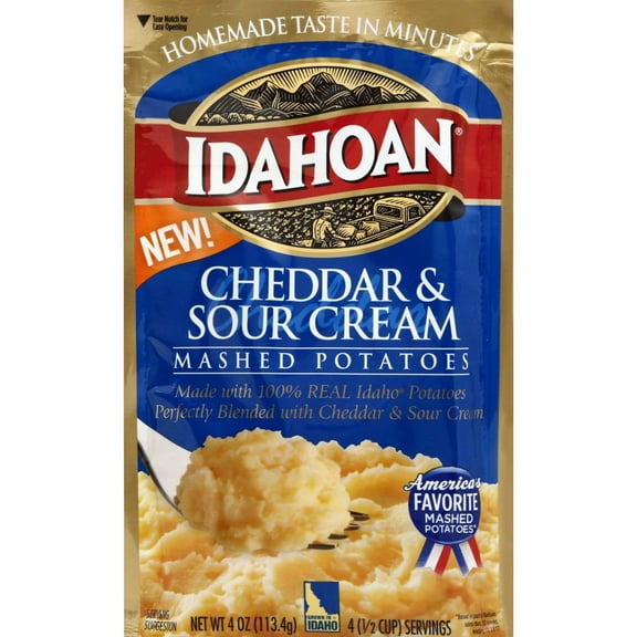 Idahoan Cheddar & Sour Cream Mashed Potatoes (Pack of 8)