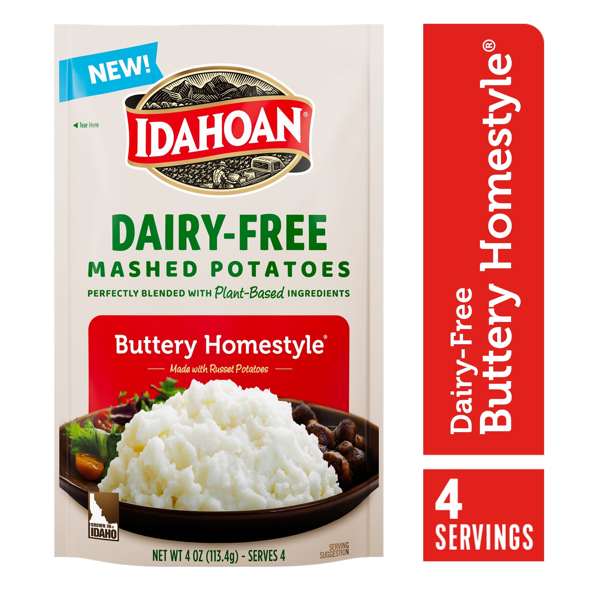 Idahoan Original Instant Mashed Potatoes Whipped 13.75 oz Box Walmart