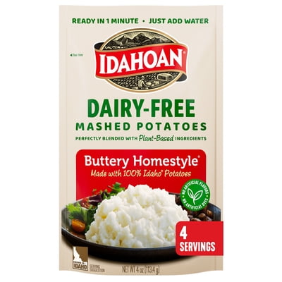 Idahoan Dairy-Free Buttery Homestyle Mashed Potatoes, 4oz Pouch