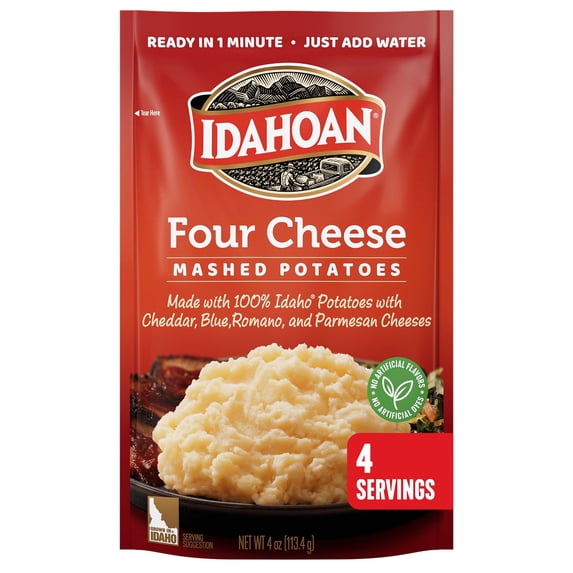 Idahoan Four Cheese Mashed Potatoes, 4 oz