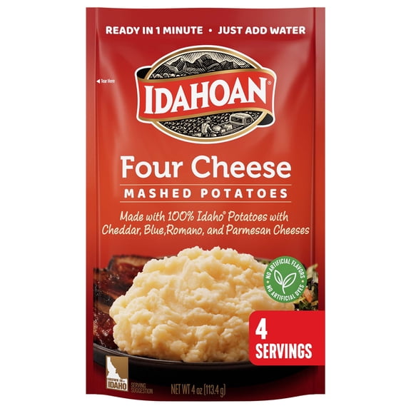 Idahoan Four Cheese Mashed Potatoes, 4 oz