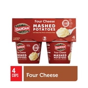 Idahoan Four Cheese Mashed Potatoes, 1.5 oz Cup (Pack of 4)
