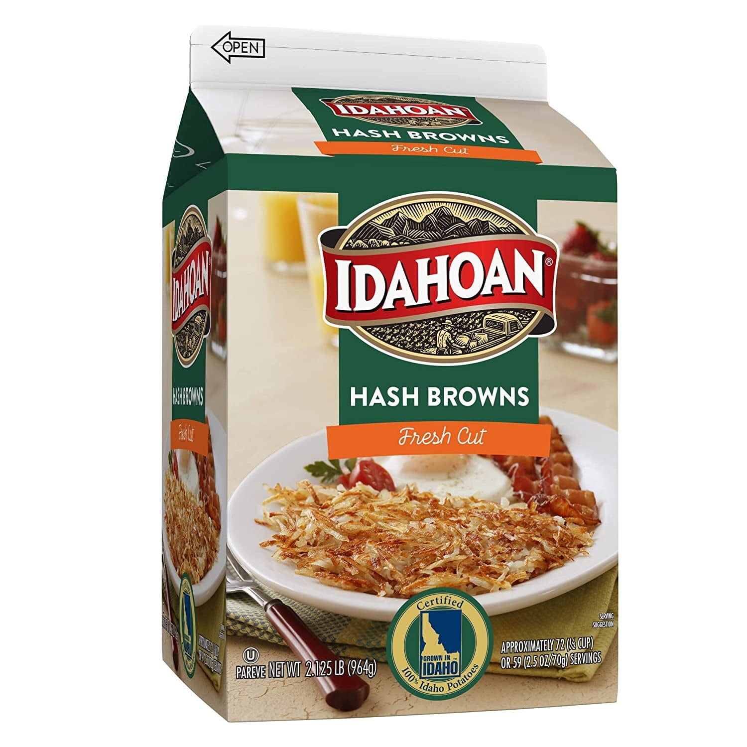 Idahoan Fresh Cut Premium Hash Browns (Pack of 18)