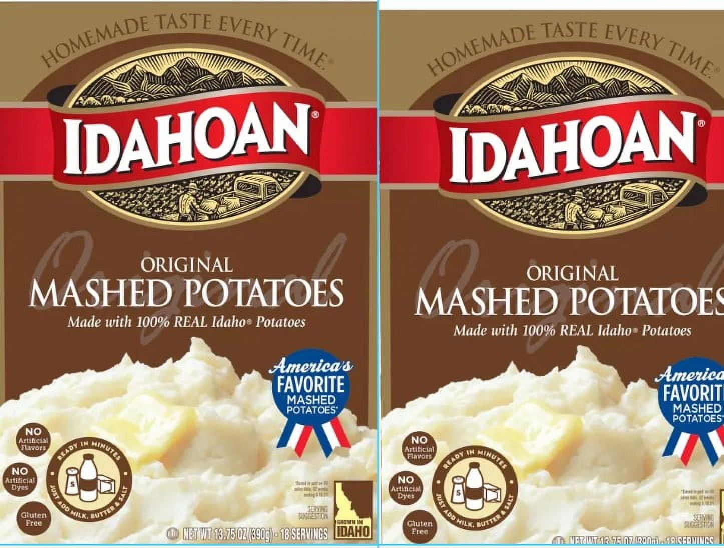 Idahoan Gluten Free Original Mashed Potatoes 13.75oz pack of 2